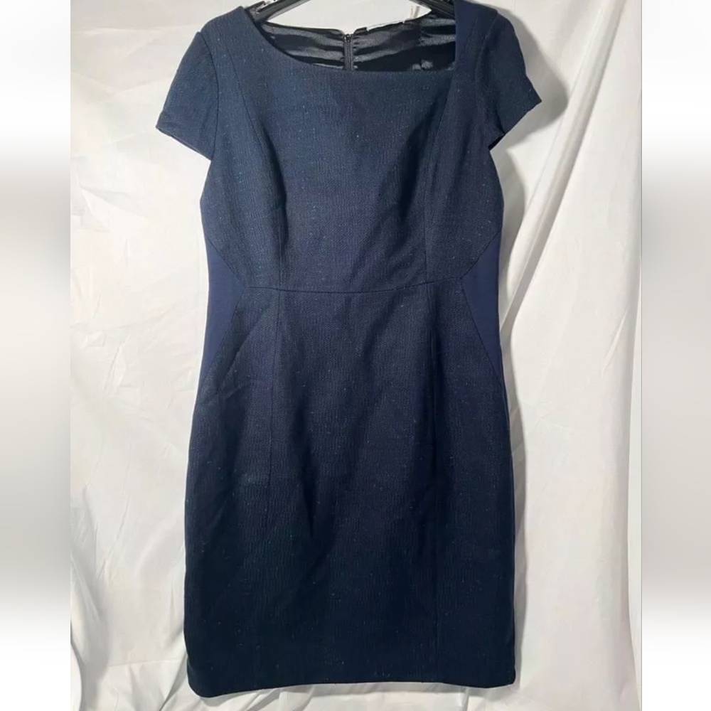 Tahari Women's Blue Sheath Dress Size 14